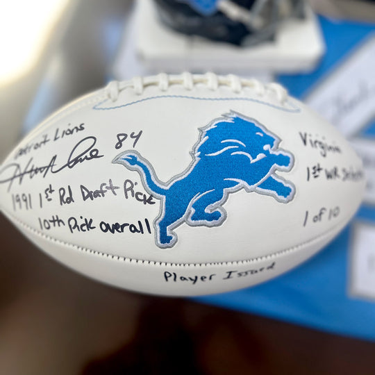 Limited-Edition Herman Moore Signed Detroit Lions Football