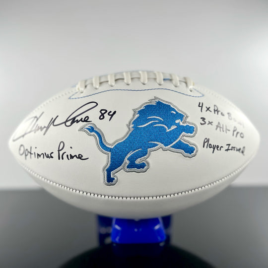 Herman Moore Signed Detroit Lions Football with Beckett Authentication