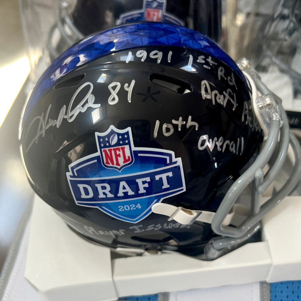 2024 NFL Draft Mini-Helmet Autographed by Herman Moore