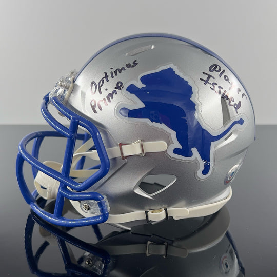 Herman Moore Signed Speed NFL 2023 Lions Throwback Mini-Helmet with Beckett Authentication