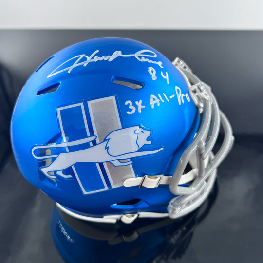 Herman Moore Signed NFL 2023 Lions Alt Mini Helmet with Beckett Authentication